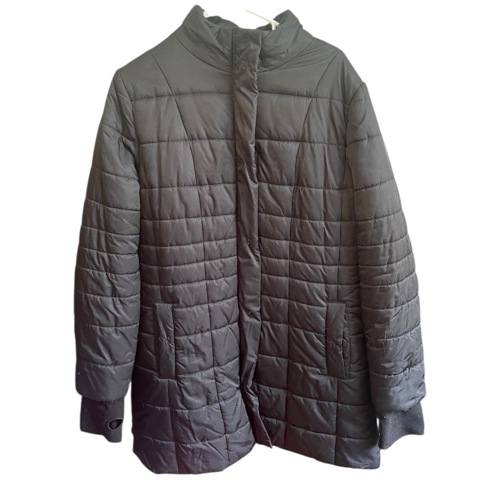 Hobbs London Black Long Puffer Coat 16